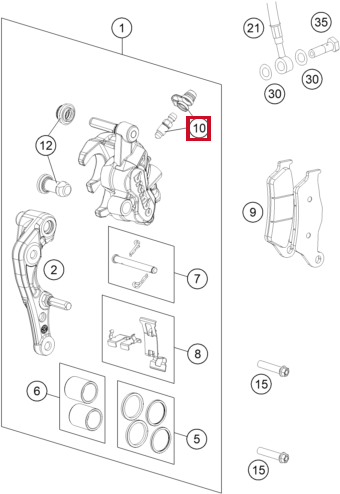 Śruba odpowietrzająca z korkiem