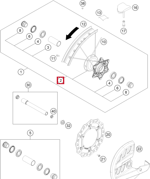 Piasta przedniego koła