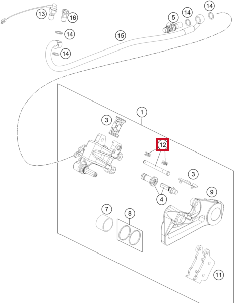 Zestaw śrub do zacisku hamulcowego